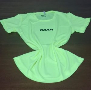 Baby Look Manga Curta Dry Fit Proteção UV Amarela Neon